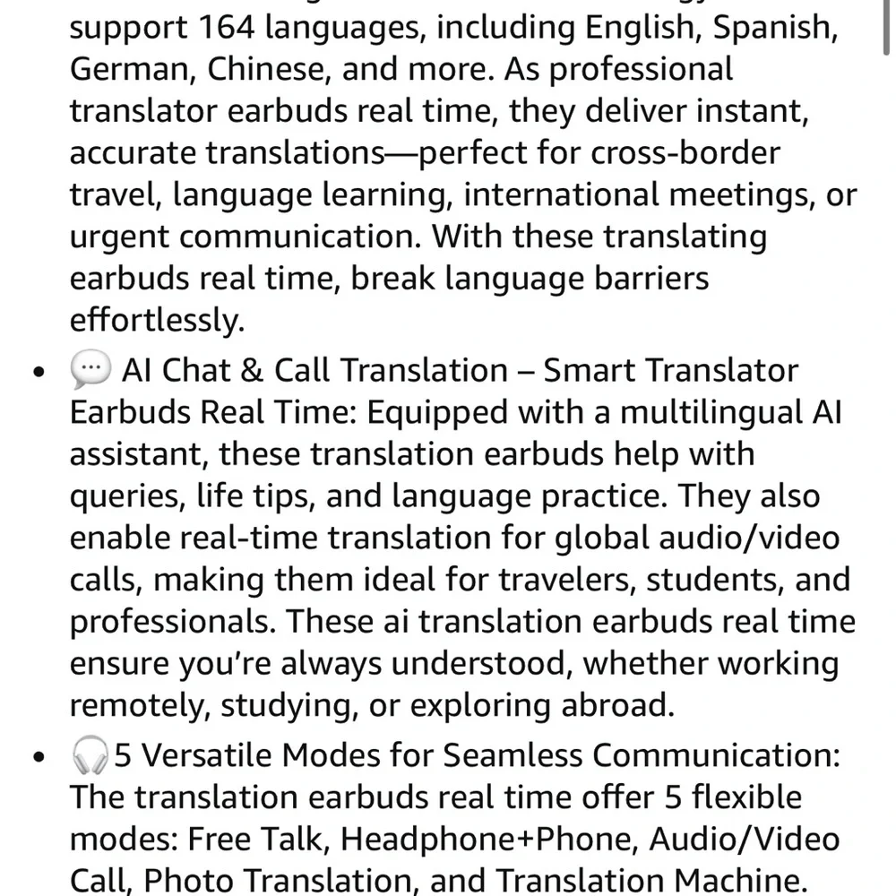 Al translation earbuds